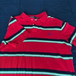 Ralph Lauren Red Striped Polo Shirt